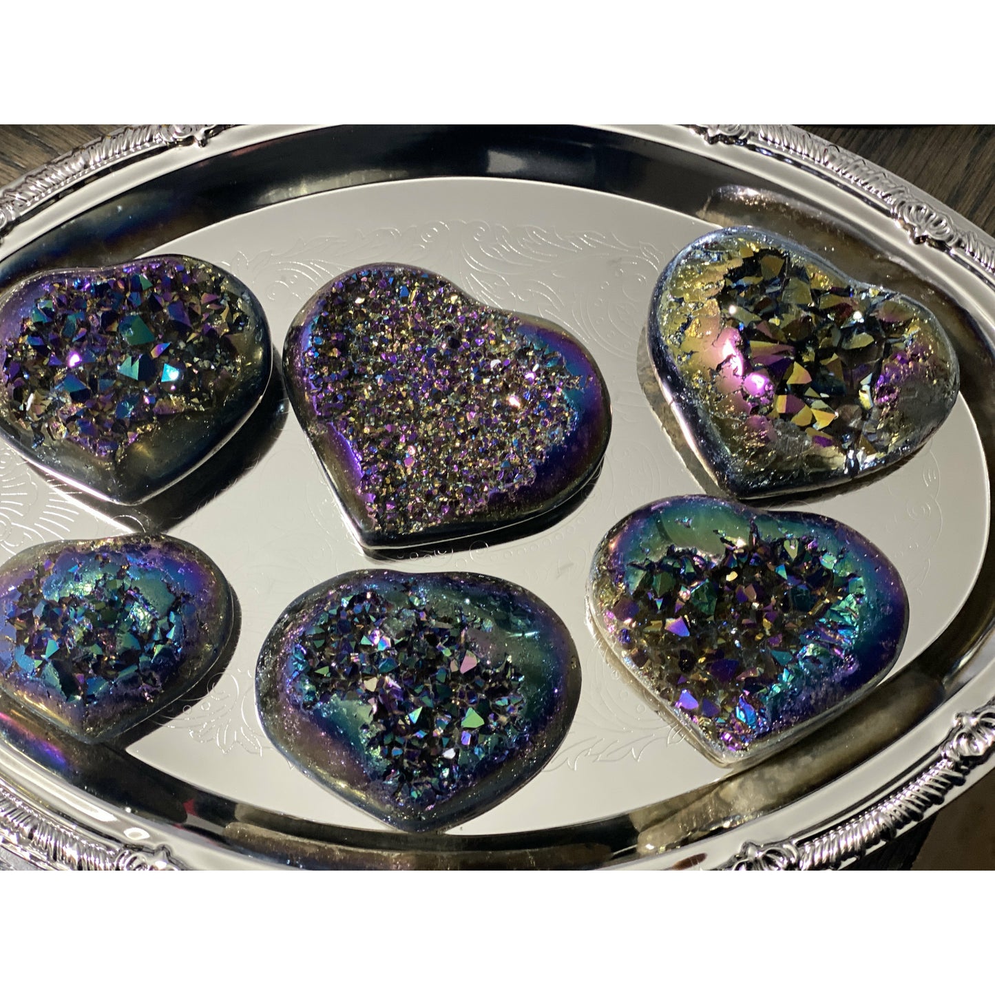 Titanium Quartz Hearts