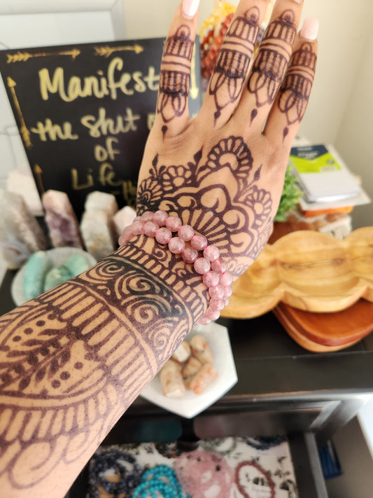 Strawberry Quartz Bracelet 8MM