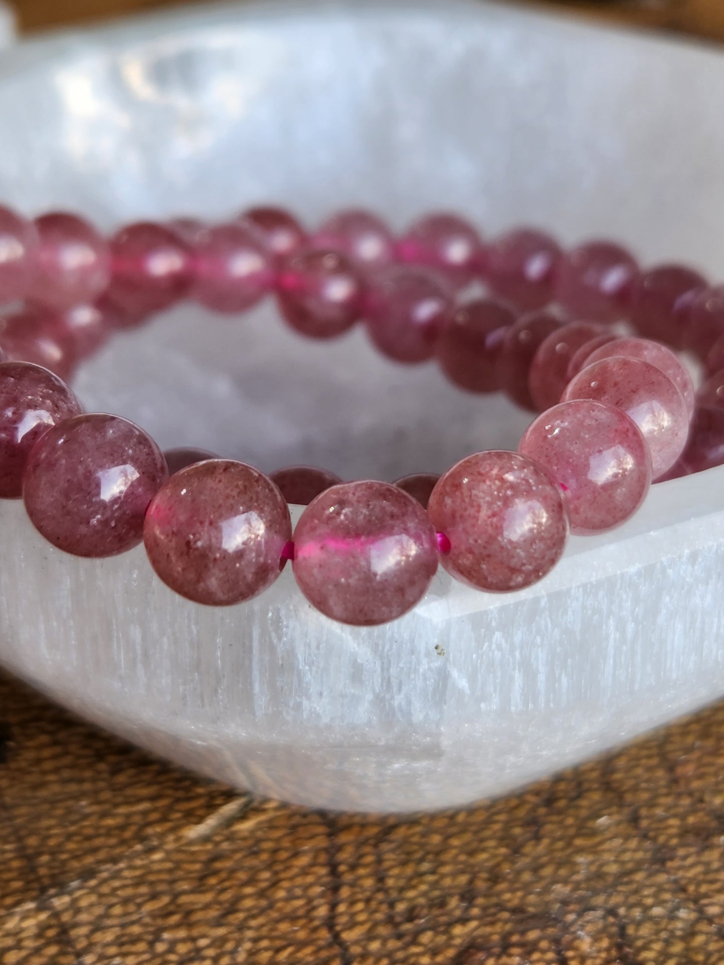 Strawberry Quartz Bracelet 8MM