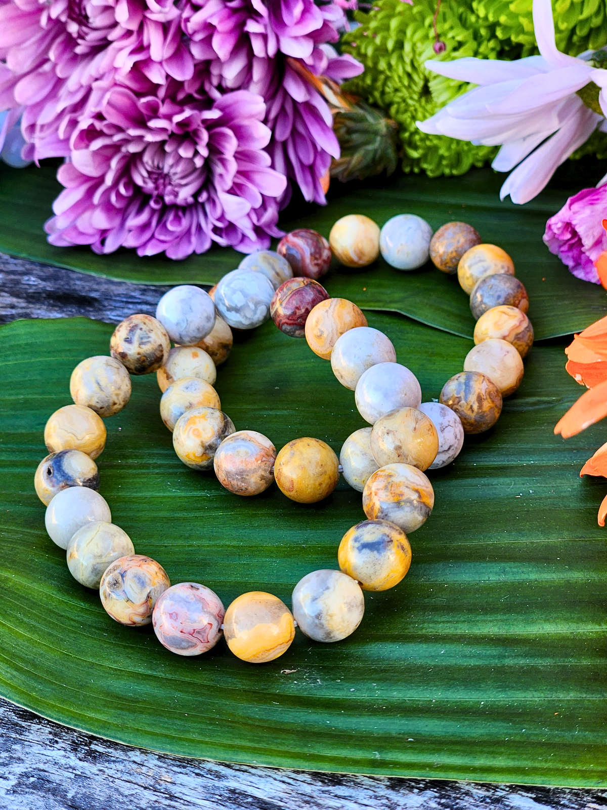 Crazy Lace Agate Bracelet 12MM