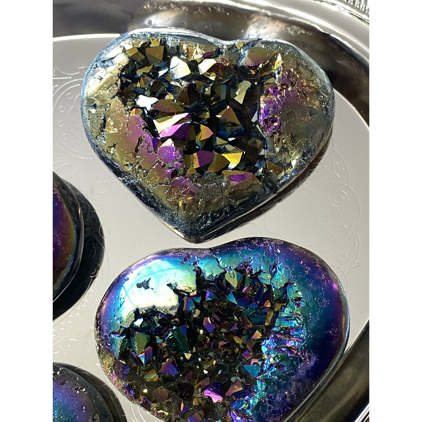 Titanium Quartz Hearts
