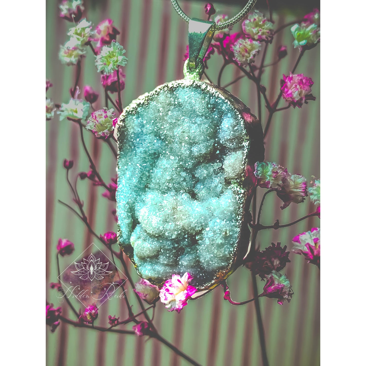 Chalcedony Desert Druzy Pendant