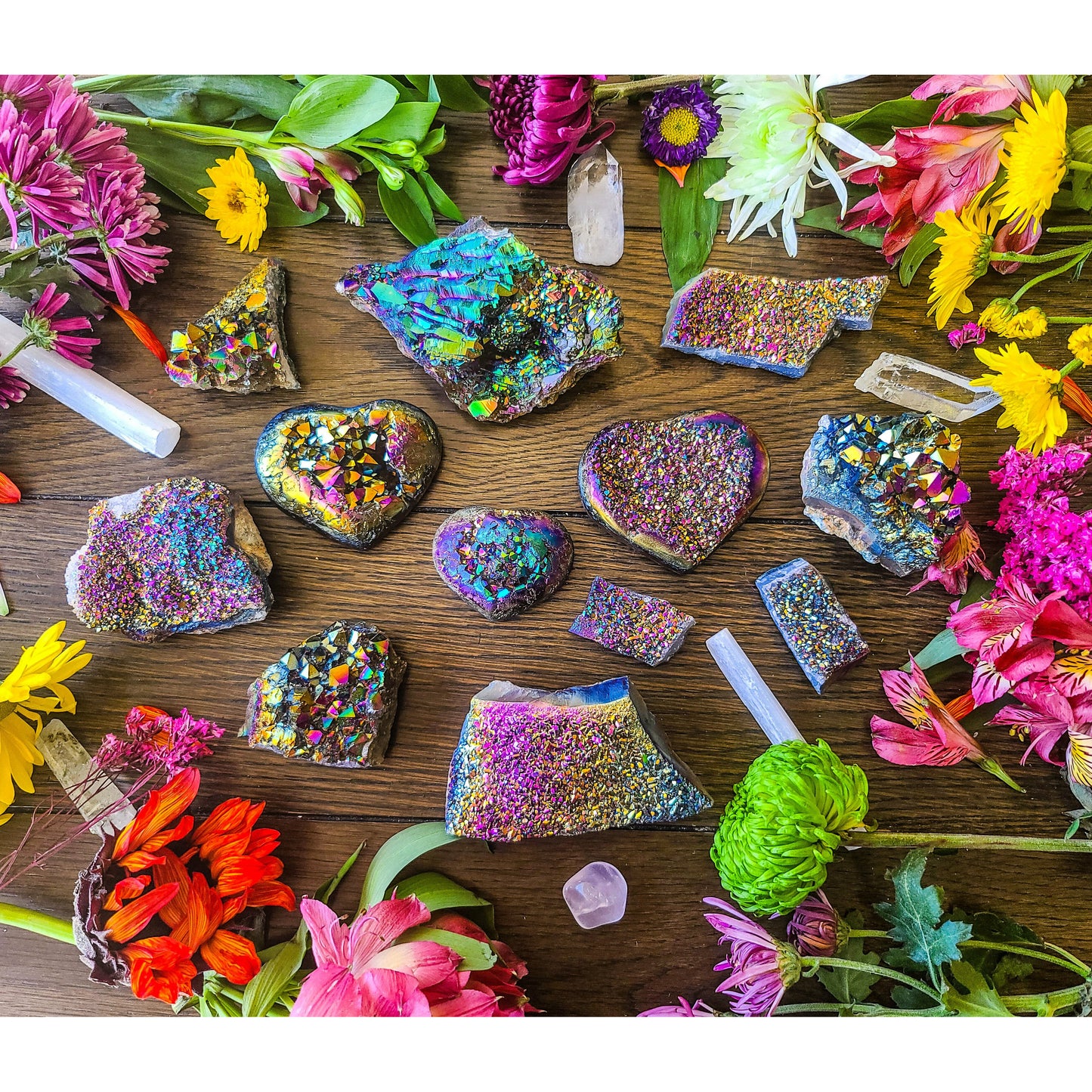 Titanium Quartz Hearts