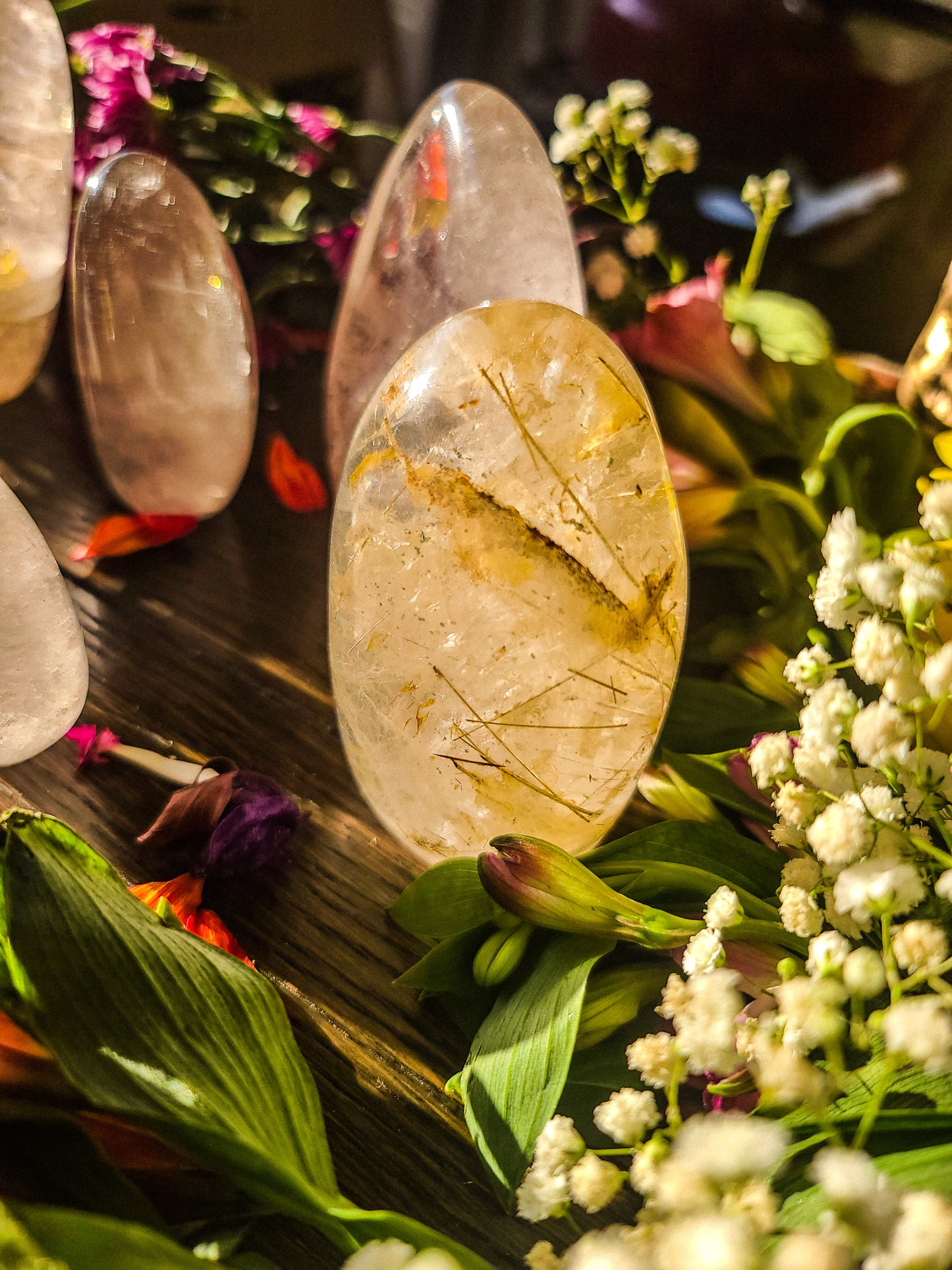 Clear Quartz Palm Stone