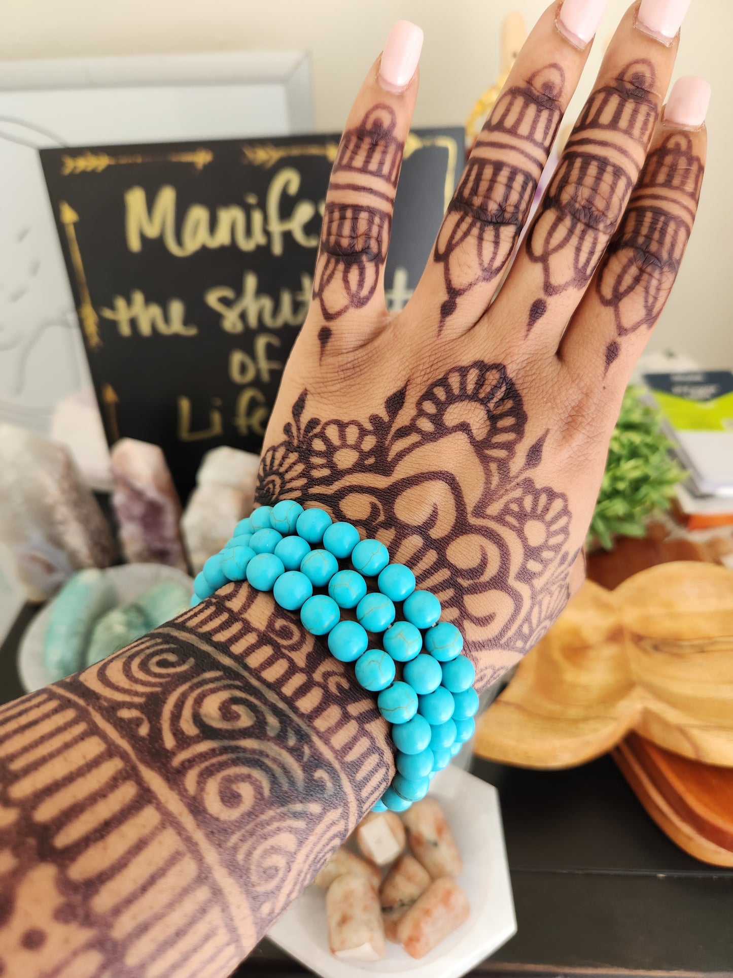 Blue Howlite Bracelet 9MM