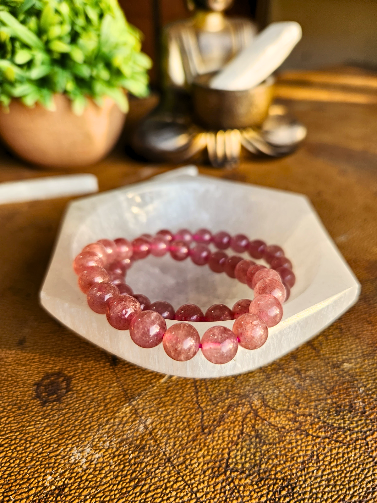 Strawberry Quartz Bracelet 8MM