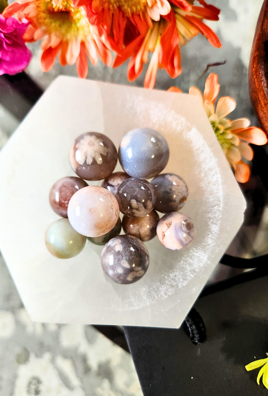 Flower Agate Sphere