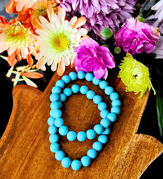 Blue Howlite Bracelet 9MM