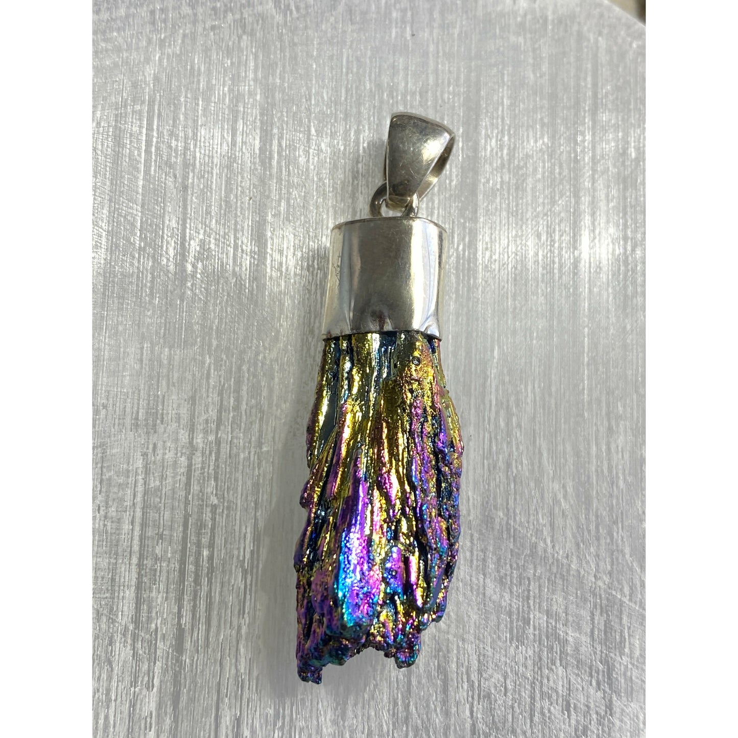 Titanium Aura Black Tourmaline Pendant