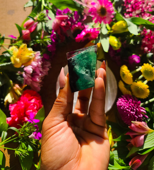 Rainbow Fluorite Point